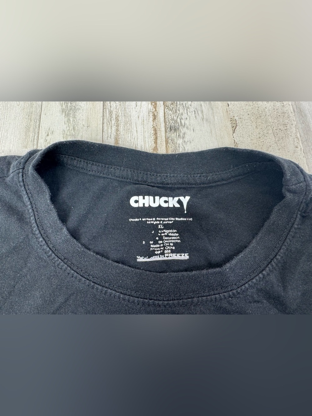 Vintage Bride of Chucky Women’s XL T Shirt Till Death Do Us Apart Black Cotton - Picture 3 of 7